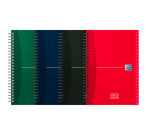 Carnet d’adresses Oxford Essentials A5 72 feuilles double spirale assorti