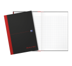 Oxford Black n’ Red A4 Notebook 96 Sheets 5mm Square Ruled