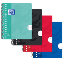 Collegeblok Oxford School A5+ lijn 17-gaats 160 pagina's 80gr assorti