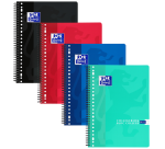 Collegeblok Oxford School A4 ruit 10x10mm 23-gaats 160 pagina's 80gr assorti