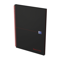 Cahier de notes Oxford Black n’ Red A4 ligné 140 pages 80g