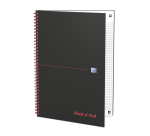 Notitieboek Oxford Black n' Red A5 70v ruit 5mm