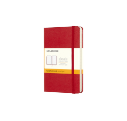 Carnet de notes Moleskine Pocket 90x140mm ligné rigide rouge