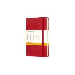 Notitieboek Moleskine pocket 90x140mm lijn hard cover rood