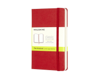 Notitieboek Moleskine pocket 90x140mm blanco hard cover rood