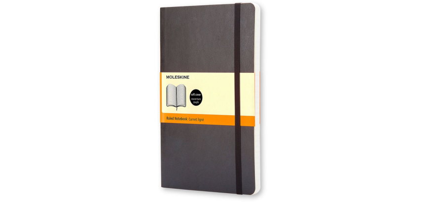 Carnet de poche Moleskine ligné 90x140mm couverture souple noir