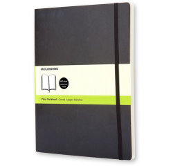 Carnet de notes Moleskine XL 190x250mm uni couverture souple noir