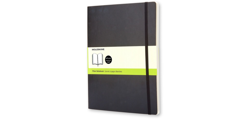 Moleskine XL Notizbuch 190x250mm unifarben weicher Einband schwarz