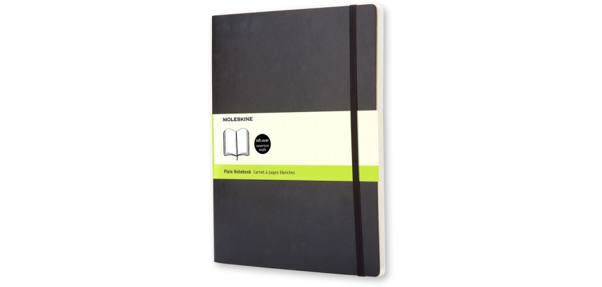 Moleskine XL Notebook 190x250mm plain soft cover black