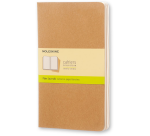 Moleskine Notebook 130x210mm plain 160 pages 70g kraft 3 pieces