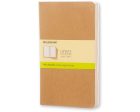 Schrift Moleskine 130x210mm blanco 160 pagina's 70gr kraft set à 3 stuks