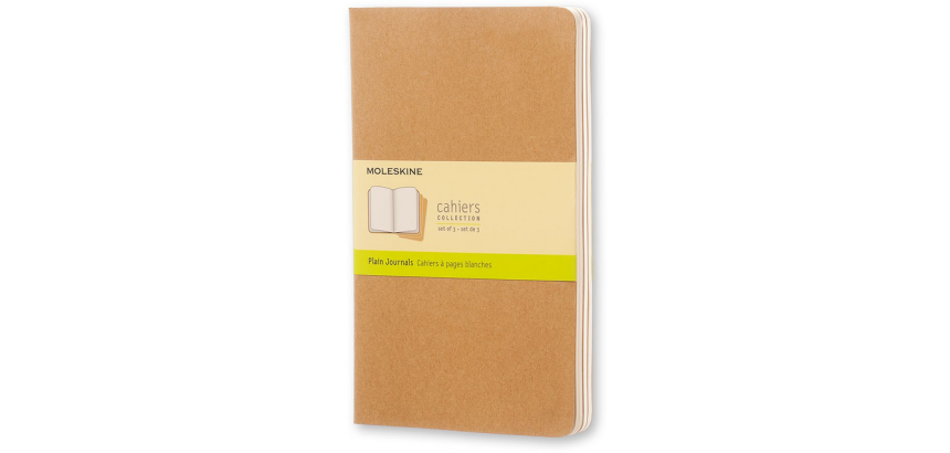 Moleskine Notebook 130x210mm plain 160 pages 70g kraft 3 pieces