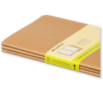 Moleskine Notebook 130x210mm plain 160 pages 70g kraft 3 pieces