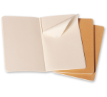 Moleskine Notebook 130x210mm plain 160 pages 70g kraft 3 pieces