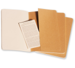 Moleskine Notebook 130x210mm plain 160 pages 70g kraft 3 pieces
