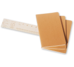 Moleskine Notebook 130x210mm plain 160 pages 70g kraft 3 pieces
