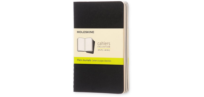 Moleskine-Notizbuch 90x140mm uni 240 Seiten 70g schwarz 3 Stück