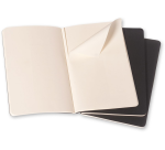Moleskine-Notizbuch 90x140mm uni 240 Seiten 70g schwarz 3 Stück