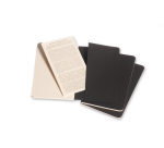 Moleskine-Notizbuch 90x140mm uni 240 Seiten 70g schwarz 3 Stück