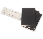 Moleskine-Notizbuch 90x140mm uni 240 Seiten 70g schwarz 3 Stück
