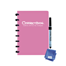 GB_Correctbook cahier réutilisable A5 ligné, rose