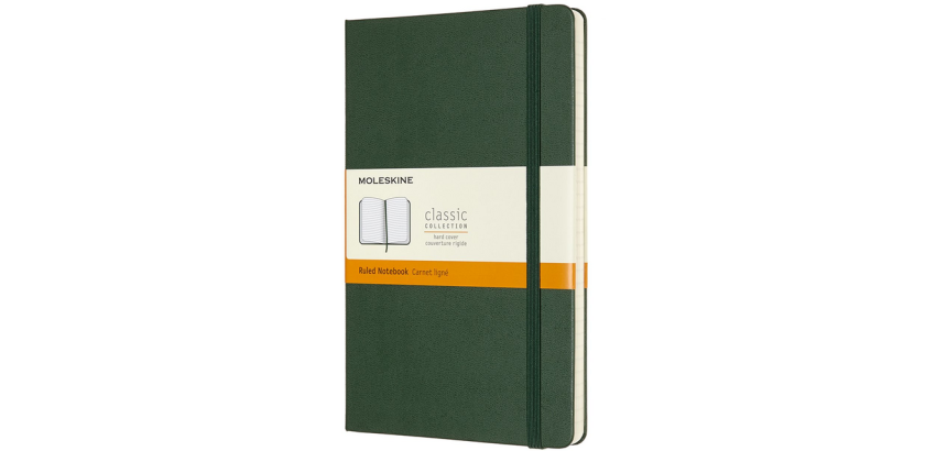Moleskine Notebook XL 130x210mm lined hardcover myrtle green