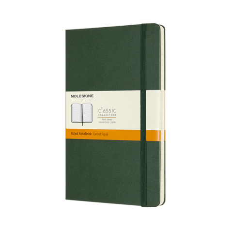 Notitieboek Moleskine large 130x210mm lijn hard cover myrtle green