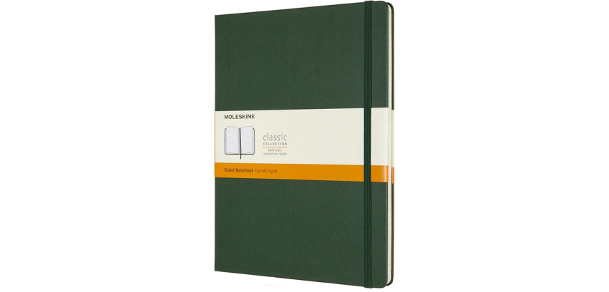 Carnet de notes Moleskine XL 190x250mm ligné vert myrte