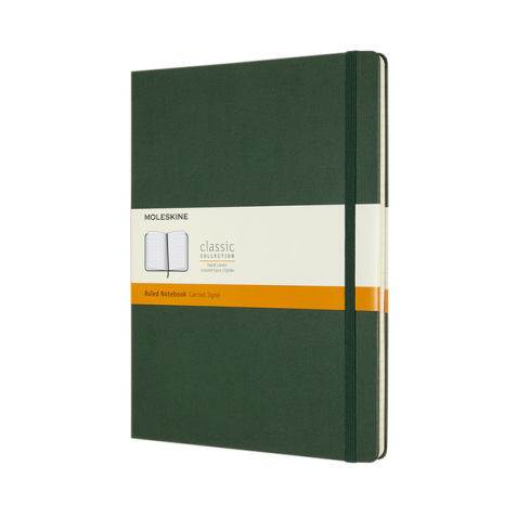 Carnet de notes Moleskine XL 190x250mm ligné vert myrte