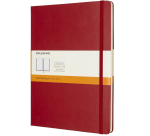 Carnet de notes Moleskine XL 190x250mm uni rigide rouge écarlate