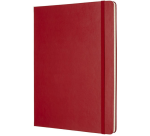 Carnet de notes Moleskine XL 190x250mm uni rigide rouge écarlate