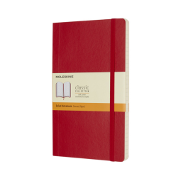 Carnet de notes Moleskine L 130x210mm ligné Soft rouge écarlate