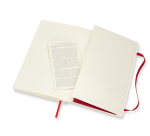 Notitieboek Moleskine large 130x210mm lijn soft cover scarlet red