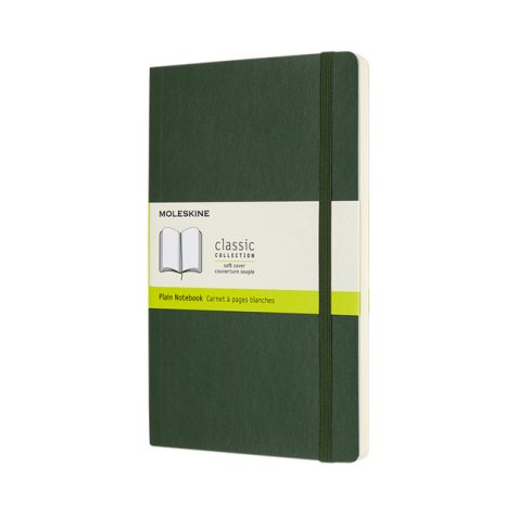 Carnet de notes Moleskine L 130x210mm uni vert myrte