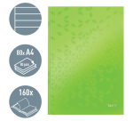 Leitz WOW A4 Lined Notebook 160 Pages 90g Green