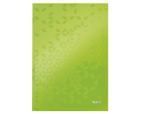 Notitieboek Leitz WOW A4 160blz 90gr lijn groen