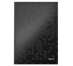 Notitieboek Leitz WOW A4 160blz 90gr lijn zwart