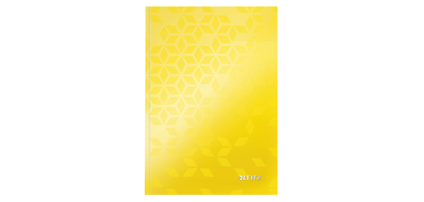 Notitieboek Leitz WOW A5 160blz 90gr lijn geel