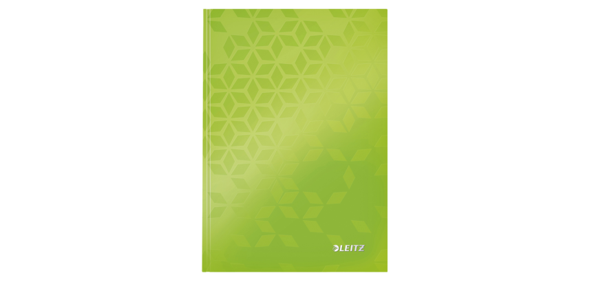 Notitieboek Leitz WOW A5 160blz 90gr lijn groen
