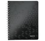 Cahier de notes Leitz WOW A5 ligné spirale PP noir