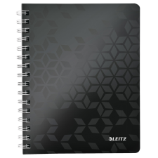 Cahier de notes Leitz WOW A5 ligné spirale PP noir