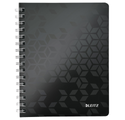 Cahier de notes Leitz WOW A5 ligné spirale PP noir