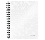 Cahier de notes Leitz WOW A5 ligné spirale PP blanc
