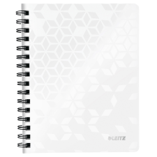 Cahier de notes Leitz WOW A5 ligné spirale PP blanc