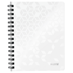 Cahier Leitz WOW A5 ligné spirale PP blanc