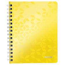 Cahier de notes Leitz WOW A5 ligné spirale PP jaune