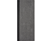 Notitieboek 135x330mm lijn 192blz 70gr grijs gewolkt