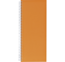 Livre d'inventaire 135x330mm ligné 160 pages 70g spirale orange
