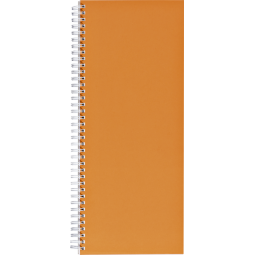 Notitieboek 135x330mm lijn 160blz 70gr spiraal oranje