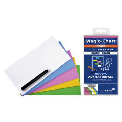 Magic-chart Notes Legamaster tableau blanc 100x200mm assorti 500 feuilles